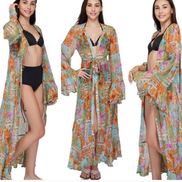 NWT Gypsy Spell Kimono Cover Up - Picture 7 of 13